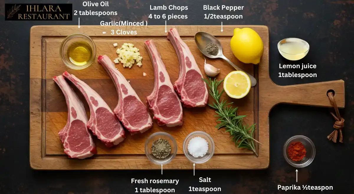 Ingredients of Lamb Chops