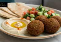 Falafel with hummus and salad - Turkish Restaurant Near Woking